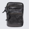 Sac à bandoulière Bear Design, sac à bandoulière Toni unisexe en cuir noir