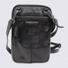 Sac à bandoulière Bear Design, sac à bandoulière Toni unisexe en cuir noir