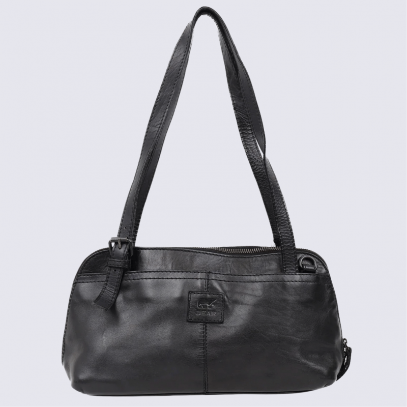 Sac à main Bear Design, sac baguette Daphne en cuir noir