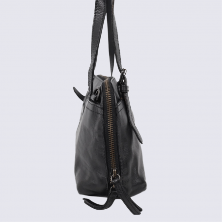 Sac à main Bear Design, sac baguette Daphne en cuir noir