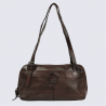 Sac à main Bear Design, sac baguette Daphne en cuir brun