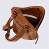 Sac à bandoulière Bear Design, sac de téléphone Camille unisexe en cuir cognac