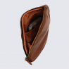 Sac à bandoulière Bear Design, sac de téléphone Camille unisexe en cuir cognac