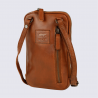 Sac à bandoulière Bear Design, sac de téléphone Camille unisexe en cuir cognac