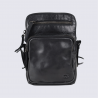 Petit sac à bandoulière Bear Design, sac à bandoulière Alexis en cuir noir