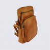 Petit sac à bandoulière Bear Design, sac à bandoulière Alexis en cuir cognac