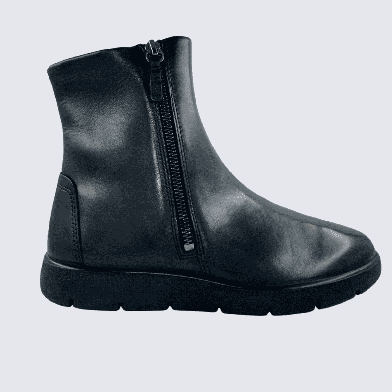 Bottines Ecco, bottines femme en cuir noir