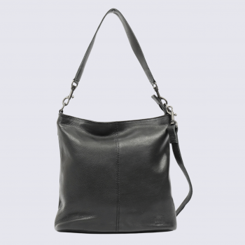 Sac porté épaule Bear Design, sac porté épaule Caprica en cuir noir