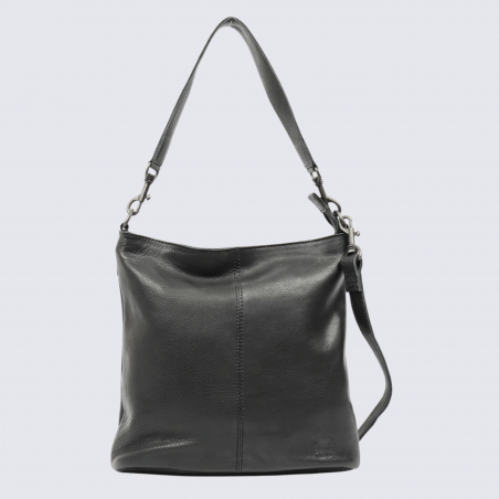 Sac porté épaule Bear Design, sac porté épaule Caprica en cuir noir