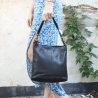 Sac porté épaule Bear Design, sac porté épaule Caprica en cuir noir