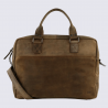 Sacoche Bear Design, sacoche pour ordinateur Leandro en cuir brun