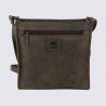 Sac à bandoulière Bear Design, sac à bandoulière Davita en cuir brun