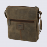 Petit sac à bandoulière Bear Design, sac à bandoulière Ellen en cuir brun