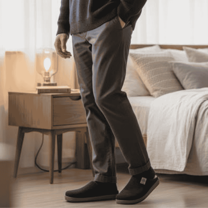Mules Rohde, mules confort et chaude pour homme en textile jeans