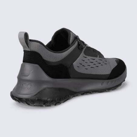 Baskets ECCO, Baskets sportive pour homme en cuir & textile noir gris