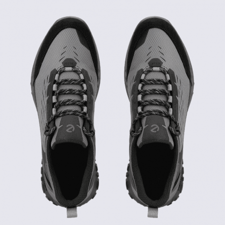 Baskets ECCO, Baskets sportive pour homme en cuir & textile noir gris