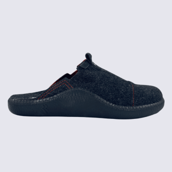 Mules Romika, mules en feutre homme anthracite