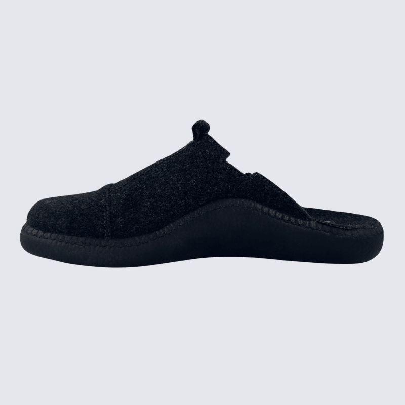 Mules Romika, mules en feutre homme anthracite