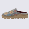 Pantoufle Josef Seibel, chausson pour femme en feutre gris à motifs floraux 2