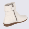 Bottines Josef Seibel, bottines durable et chaude femme en cuir blanc