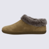 Pantoufle Josef Seibel, chausson pour femme en cuir chaud taupe