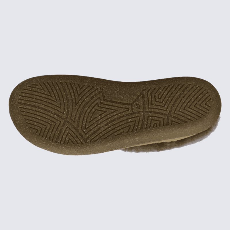 Pantoufle Josef Seibel, chausson pour femme en cuir chaud taupe