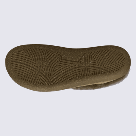 Pantoufle Josef Seibel, chausson pour femme en cuir chaud taupe