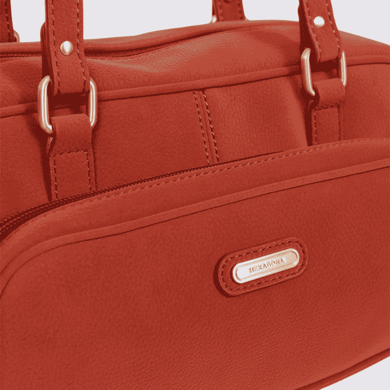 Sac porté épaule 2 anses Hexagona, sac porté épaule 2 anses classe et moderne femme en brique
