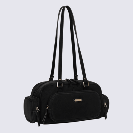 Sac porté épaule 2 anses Hexagona, sac porté épaule 2 anses classe et moderne femme en noir