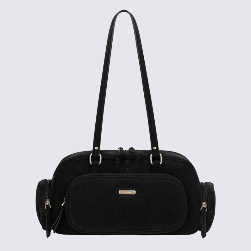 Sac porté épaule 2 anses Hexagona, sac porté épaule 2 anses classe et moderne femme en noir