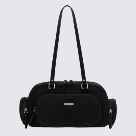Sac porté épaule 2 anses Hexagona, sac porté épaule 2 anses classe et moderne femme en noir