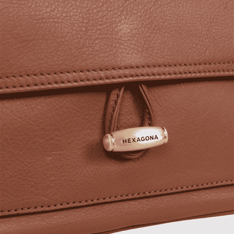 Sac porté travers Hexagona, sac porté travers classe et moderne femme en terre