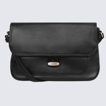 Sac porté travers Hexagona, sac porté travers classe et moderne femme en noir