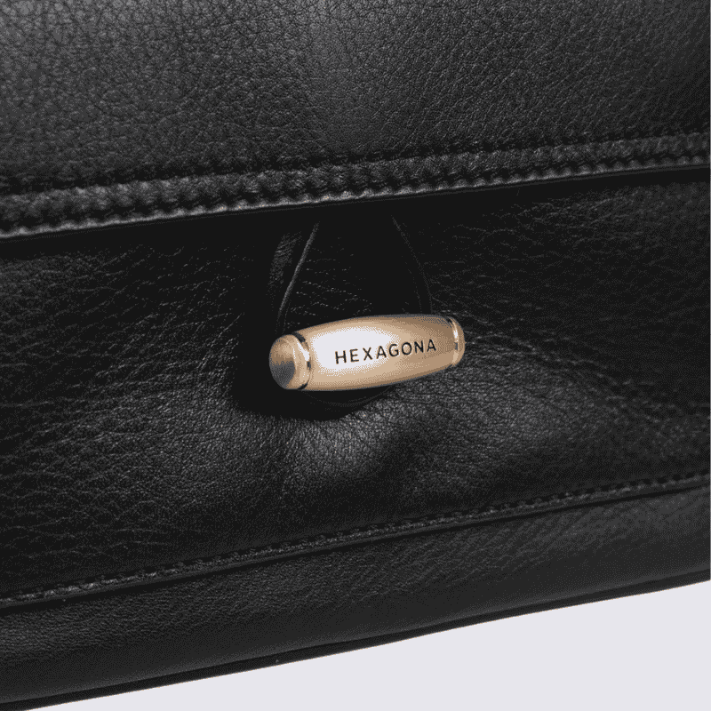 Sac porté travers Hexagona, sac porté travers classe et moderne femme en noir