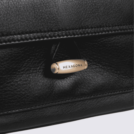Sac porté travers Hexagona, sac porté travers classe et moderne femme en noir