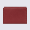 Portefeuille Hexagona, Portefeuille femme en cuir de vachette rouge foncé