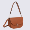 Sac porté épaule 1 anse Hexagona, sac porté épaule 1 anse classe et moderne femme en cognac