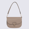 Sac porté épaule 1 anse Hexagona, sac porté épaule 1 anse classe et moderne femme en taupe
