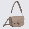 Sac porté épaule 1 anse Hexagona, sac porté épaule 1 anse classe et moderne femme en taupe