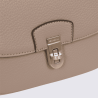 Sac porté épaule 1 anse Hexagona, sac porté épaule 1 anse classe et moderne femme en taupe