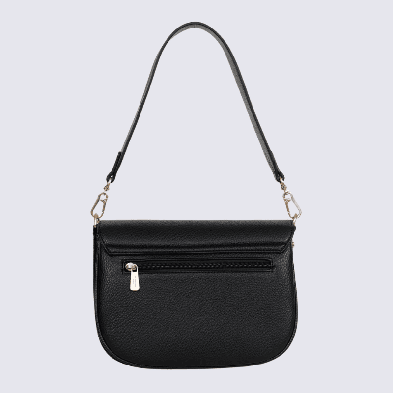 Sac porté épaule 1 anse Hexagona, sac porté épaule 1 anse classe et moderne femme en noir