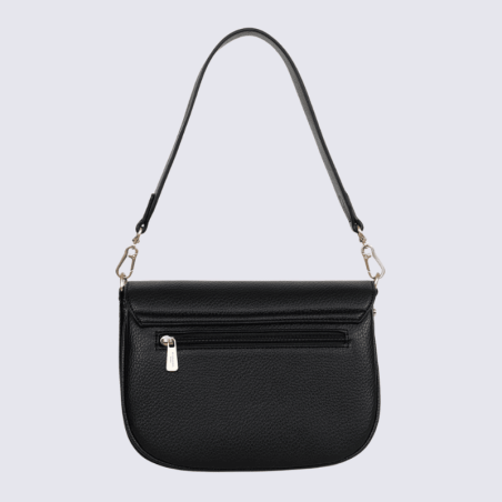 Sac porté épaule 1 anse Hexagona, sac porté épaule 1 anse classe et moderne femme en noir