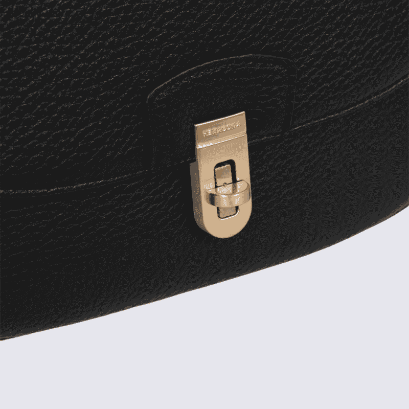 Sac porté épaule 1 anse Hexagona, sac porté épaule 1 anse classe et moderne femme en noir
