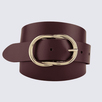 Ceinture Bernd Götz, ceinture tendance femme en cuir bordeaux