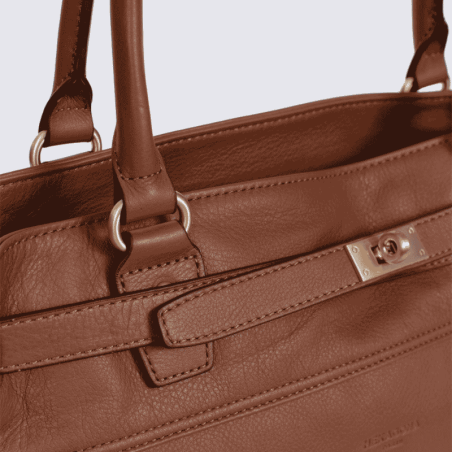Sac cabas porté épaule Hexagona, sac cabas porté épaule classe et moderne femme en terre
