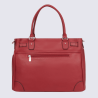 Sac cabas porté épaule Hexagona, sac cabas porté épaule classe et moderne femme en rouge foncé