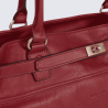 Sac cabas porté épaule Hexagona, sac cabas porté épaule classe et moderne femme en rouge foncé