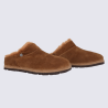 Chaussons ROHDE, chaussons bottines femme en velours cuir marron