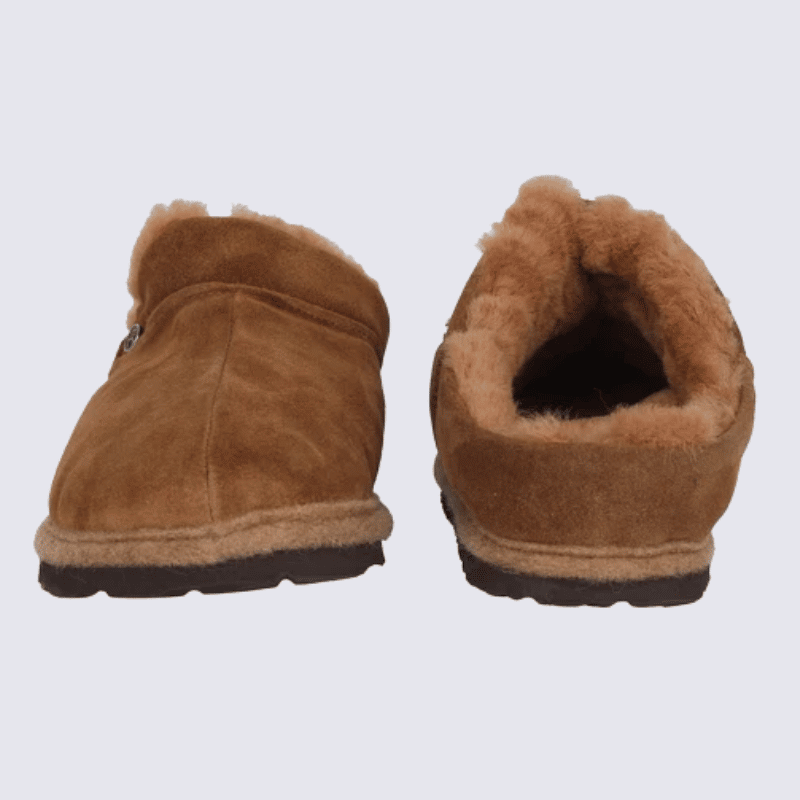 Chaussons ROHDE, chaussons bottines femme en velours cuir marron