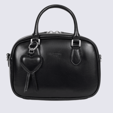 Sac porté main deux poignées Hexagona, sac porté main deux poignées classe et moderne femme en noir